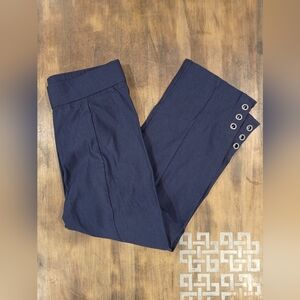 🤍Cactus + Pearl Blue Embellished Capri Size Small